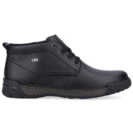 Wasserdichte Stiefeletten aus Leder, isolierte Herrenschuhe, schwarz Rieker B0347-00