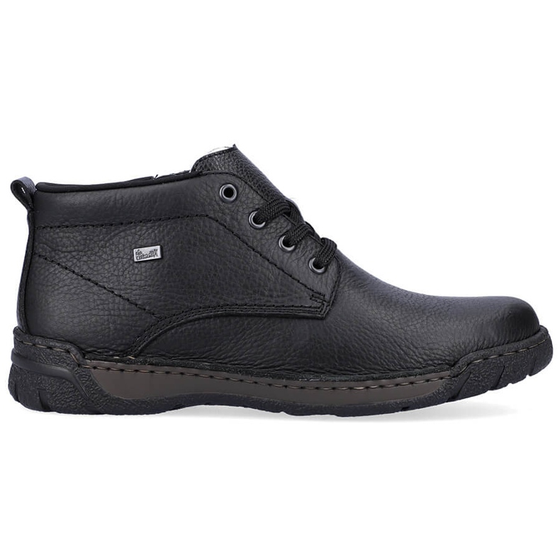 Wasserdichte Stiefeletten aus Leder, isolierte Herrenschuhe, schwarz Rieker B0347-00