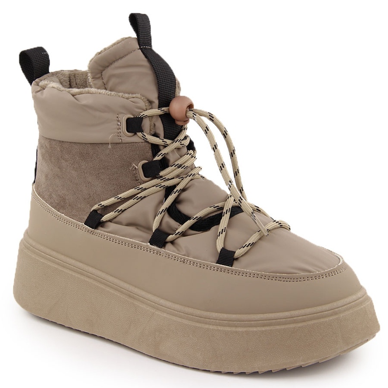 Damen-Schneestiefel mit Plateau, beige Potocki 72302