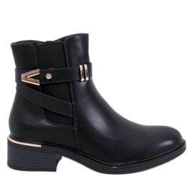 Gavins schwarze Pu-Chelsea-Stiefel