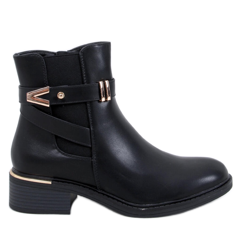 Gavins schwarze Pu-Chelsea-Stiefel