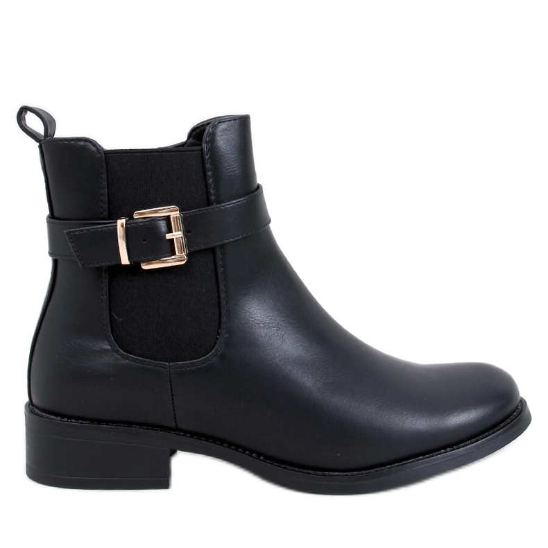 Saroni Schwarze klassische Chelsea-Stiefel für Damen