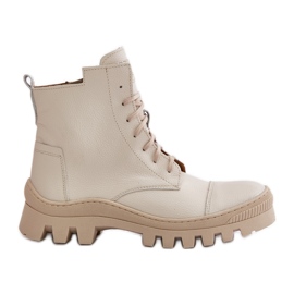 Zazoo 2831 Damenstiefel aus Naturleder, Hellbeige