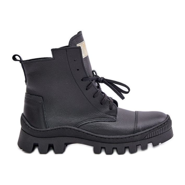 Zazoo 2831 Damenstiefel aus Naturleder, Schwarz