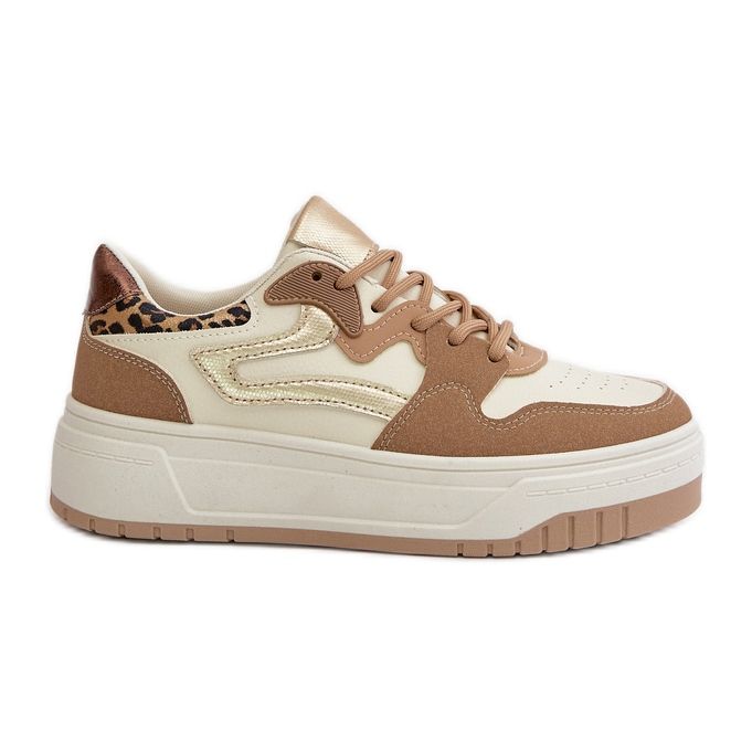Leoparden-Sneakers für Damen, Beige, Henizore