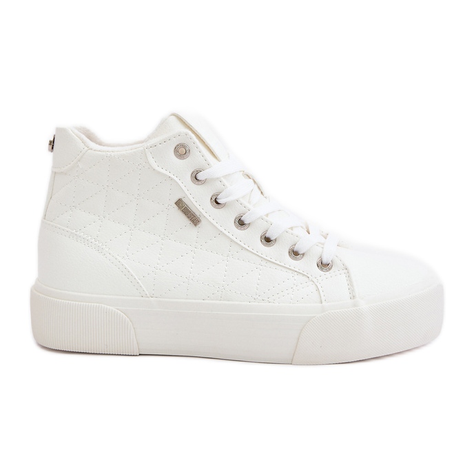 Isolierte Damen-Sneaker mit Nähten Big Star OO274A479 Weiß