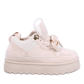 Skinner Beige isolierte Plateau-Sneaker