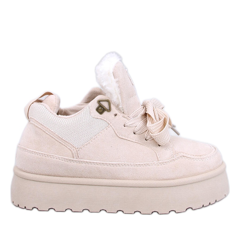 Skinner Beige isolierte Plateau-Sneaker