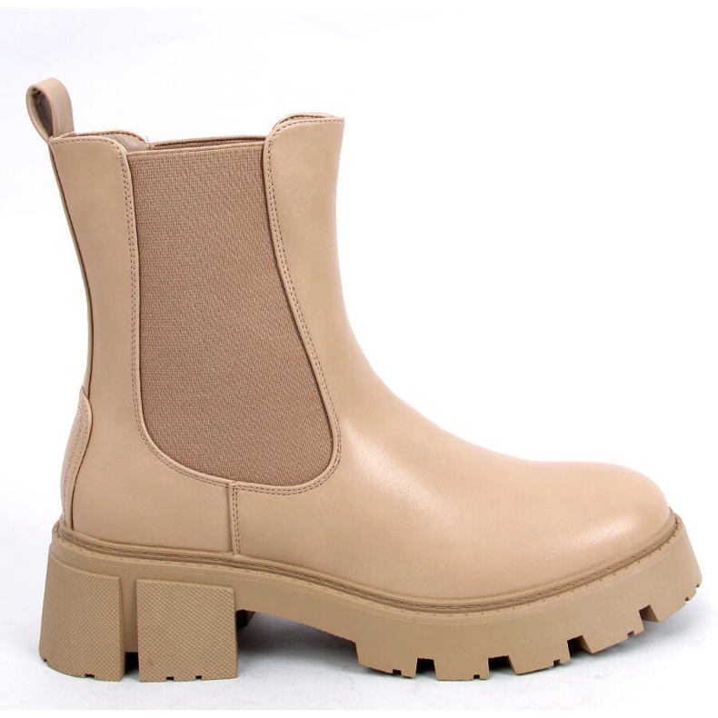 Rumer Khaki hohe Chelsea-Stiefel beige