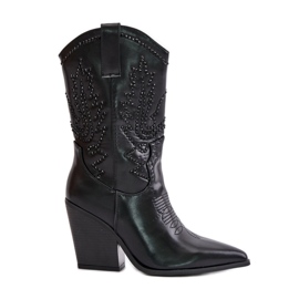 Isolierte Cowboystiefel mit High-Heel-Dekoration, Black Arlitta schwarz