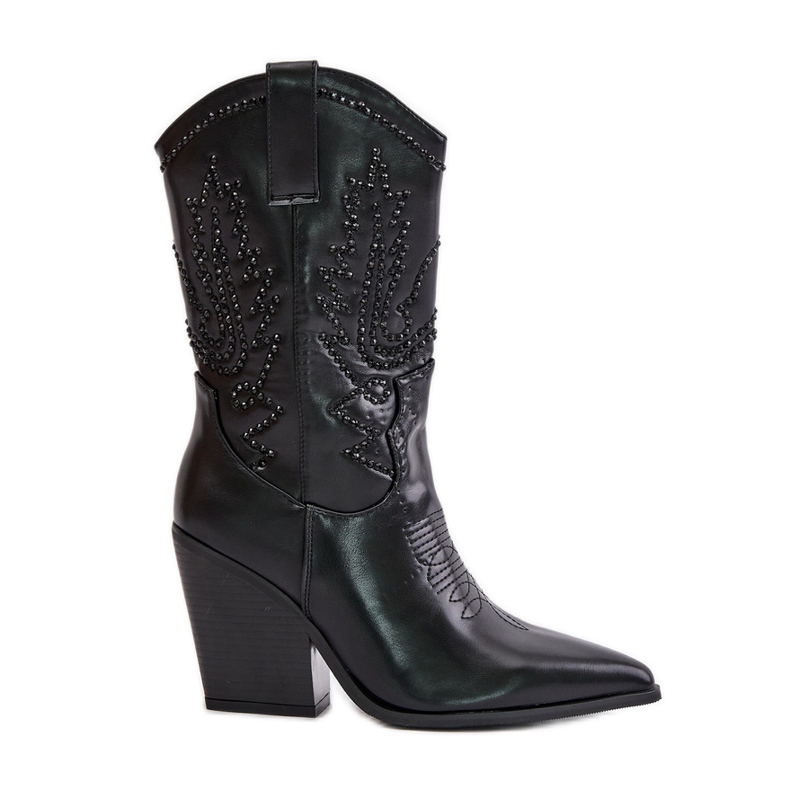 Isolierte Cowboystiefel mit High-Heel-Dekoration, Black Arlitta schwarz