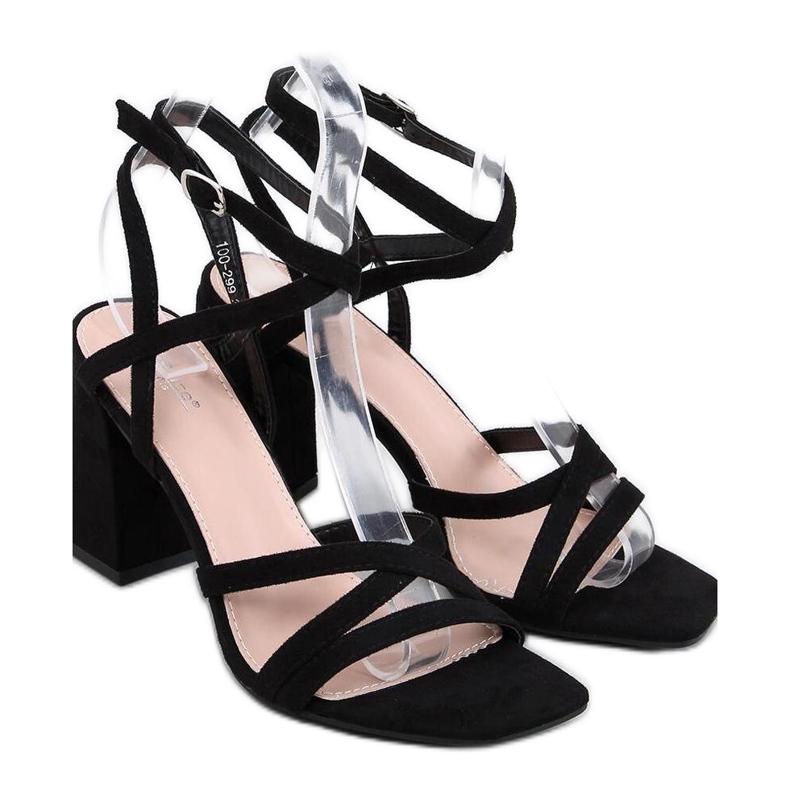 Divoi Schwarze Sandalen mit hohen Absätzen – Inello