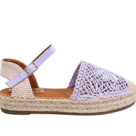 Durchbrochene Espadrille-Sandalen Premat Purple - Inello lila
