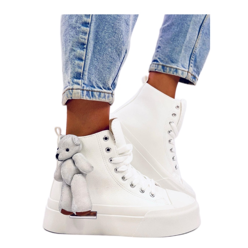 Rooks Weiße Teddybär-Sneaker – Inello