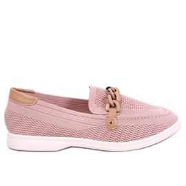 Lucena Pink durchbrochene Mokassins – Inello rosa