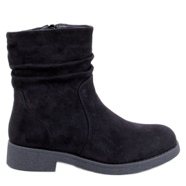 Bracy Schwarze Stiefeletten mit Rüschen – Inello