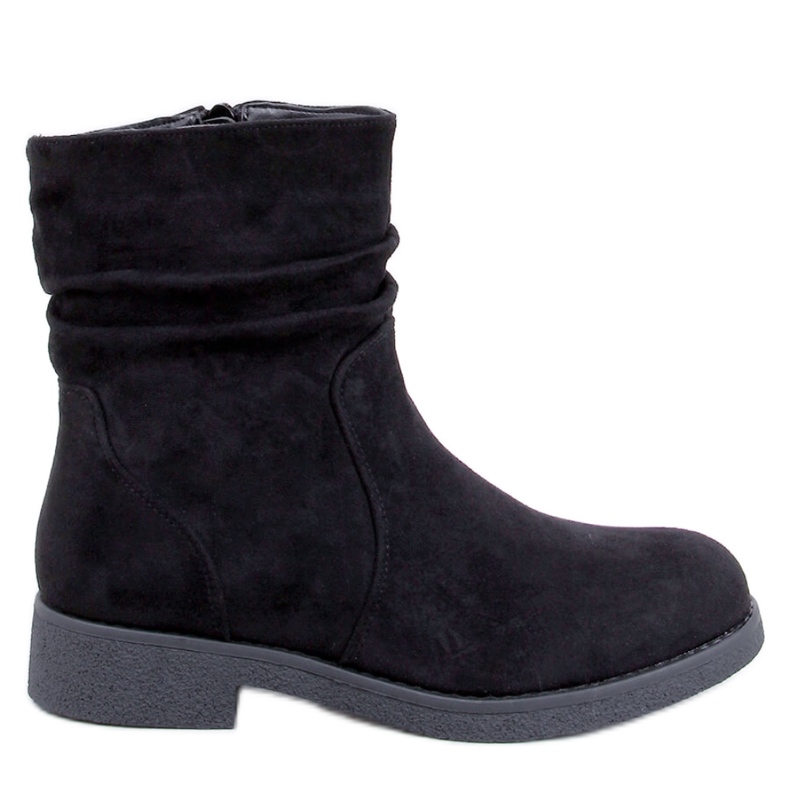 Bracy Schwarze Stiefeletten mit Rüschen – Inello