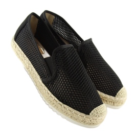 Schwarze Espadrilles für Damen 6602 Schwarz