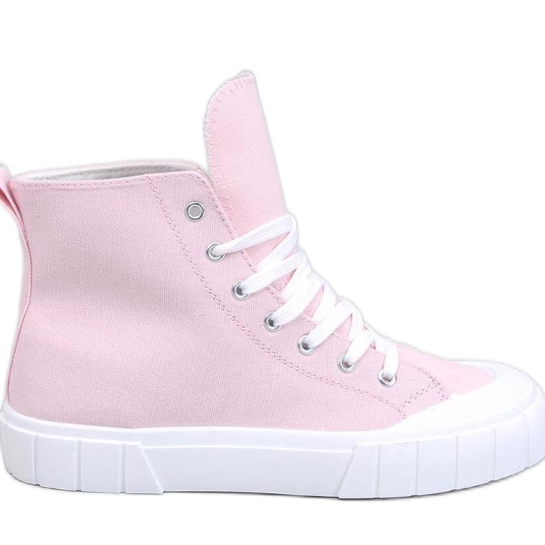 Rosa High-Top-Sneakers aus Canvas