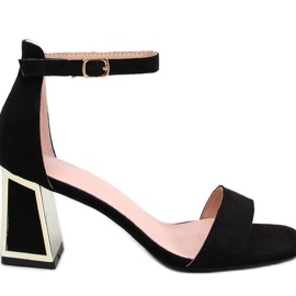 Auguste Schwarze Sandalen mit hohen Absätzen