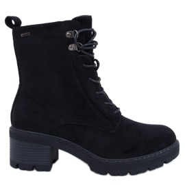 Bequeme Stiefel mit hohen Absätzen in Schwarz