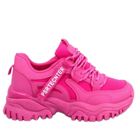 Fuchsiafarbene Keilsneaker rosa
