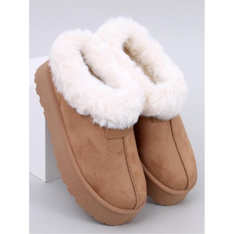 Yogi Camel kurze Schneestiefel mit Fell – Inello braun