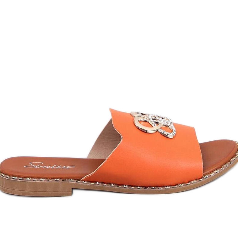Orangefarbene Damen-Flip-Flops