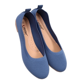 Blaue Sockenballerinas