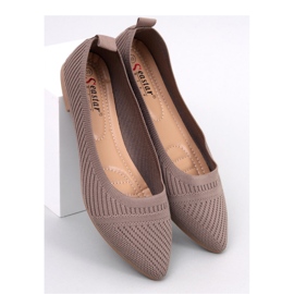 Kayla Khaki gewebte Ballerinas – Inello braun