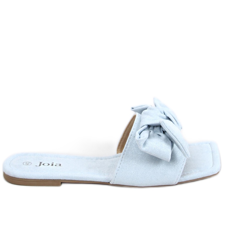 Blaue Flip-Flops mit quadratischer Sohle