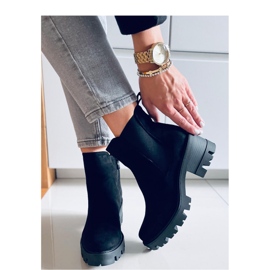 Schwarze Chelsea-Stiefel mit Absatz