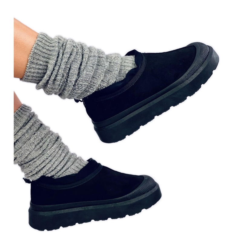 Kurze Damen-Schneestiefel Schwarz