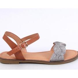 Tavani Tarnish flache Sandalen – Inello grau