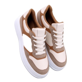 Khakifarbene Damen-Sneaker braun