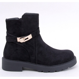 Flache Stiefeletten aus schwarzem Wildleder von Drapers – Inello