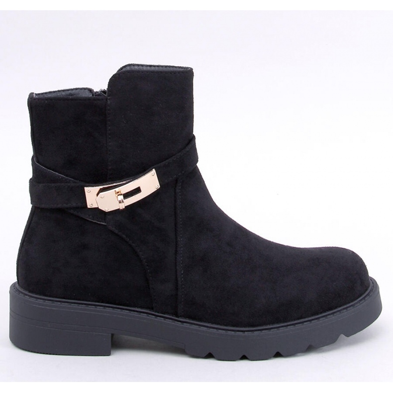 Flache Stiefeletten aus schwarzem Wildleder von Drapers – Inello