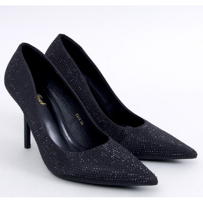 Paulis Schwarze Damen-High-Heels mit Zirkonia – Inello