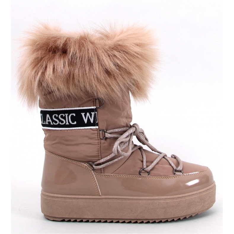 Kendals Khaki Pelz-Schneestiefel – Inello braun