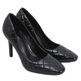 Gesteppte schwarze High Heels für Damen