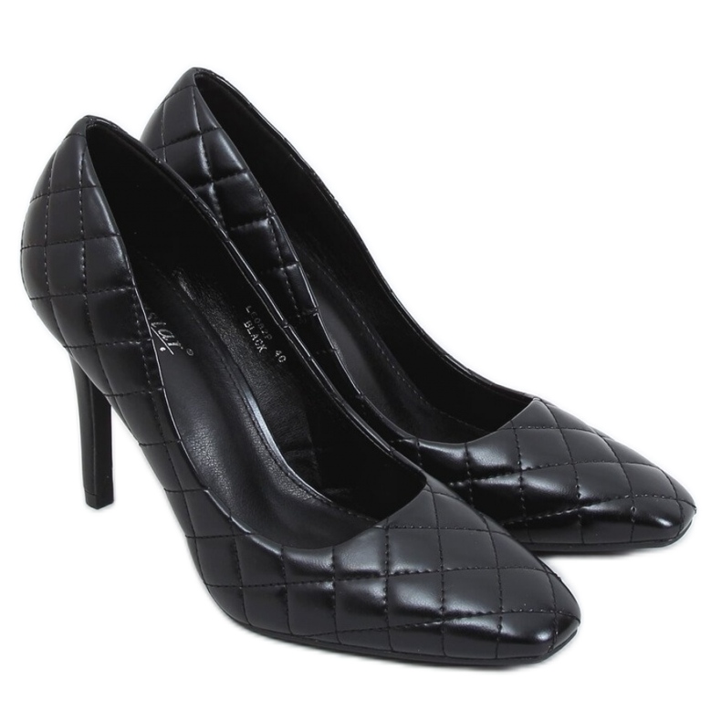Gesteppte schwarze High Heels für Damen