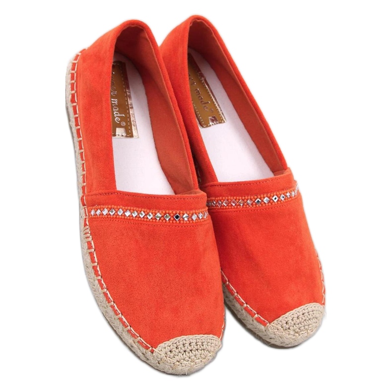 Orangefarbene Damen-Espadrilles
