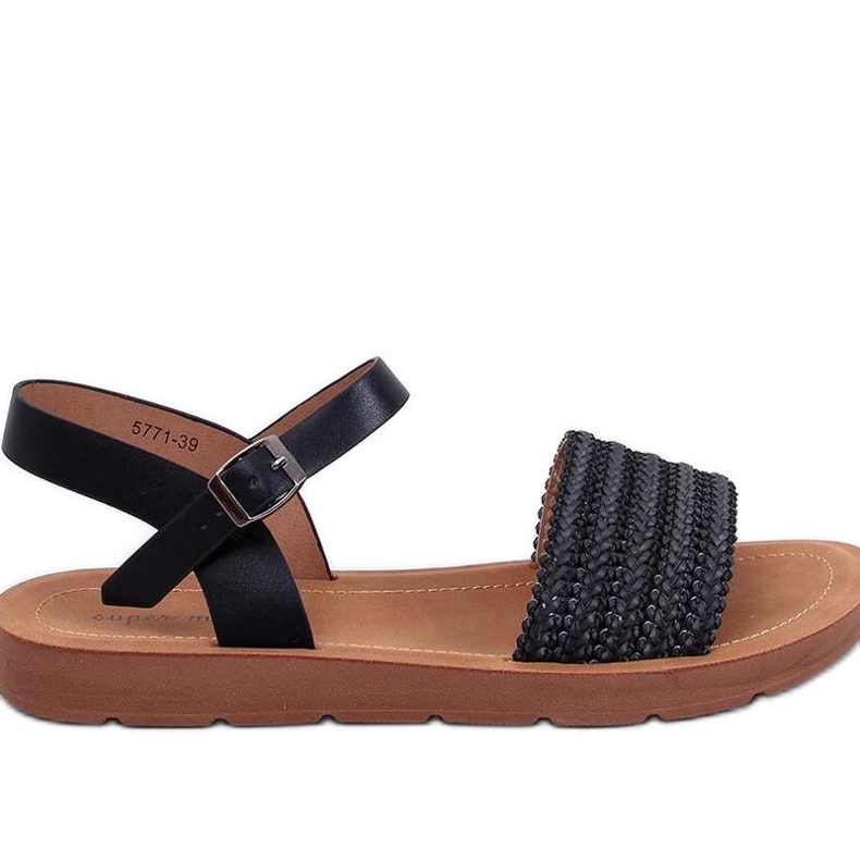 Sandalen im Boho-Stil Schwarz