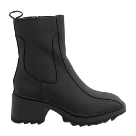 Schwarze Damenstiefel QT33P Schwarz - Inello
