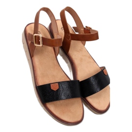 Schwarze Damensandalen