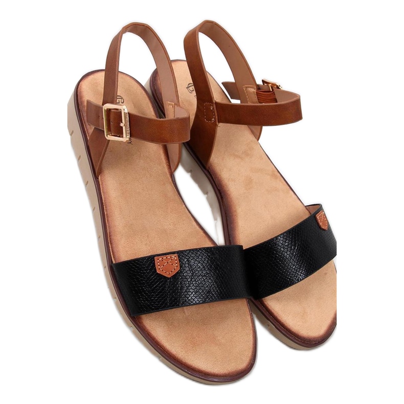 Schwarze Damensandalen