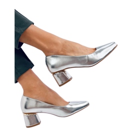 Shers Silver High-Heel-Pumps – Inello grau