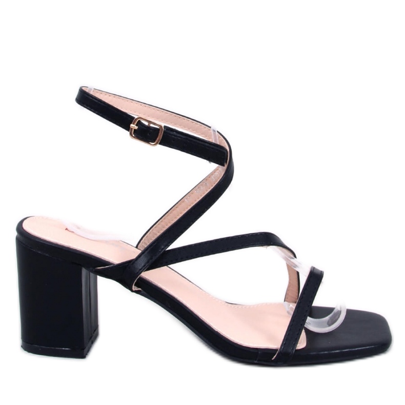 Theresa Schwarze Sandaletten mit hohen Absätzen – Inello