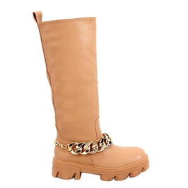 Stiefel mit Kette July Camel - Inello braun