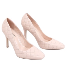 Gesteppte High Heels für Damen BEIGE UND ROSA LE082P Beige - Inello